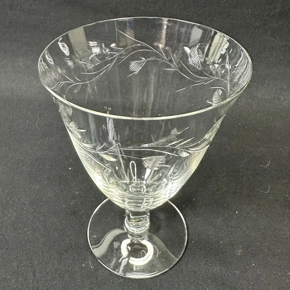 Cambridge 'Lynbrook' Iced Tea Goblet, Etched Crystal, Vintage 1950s,‎ Set Of 3